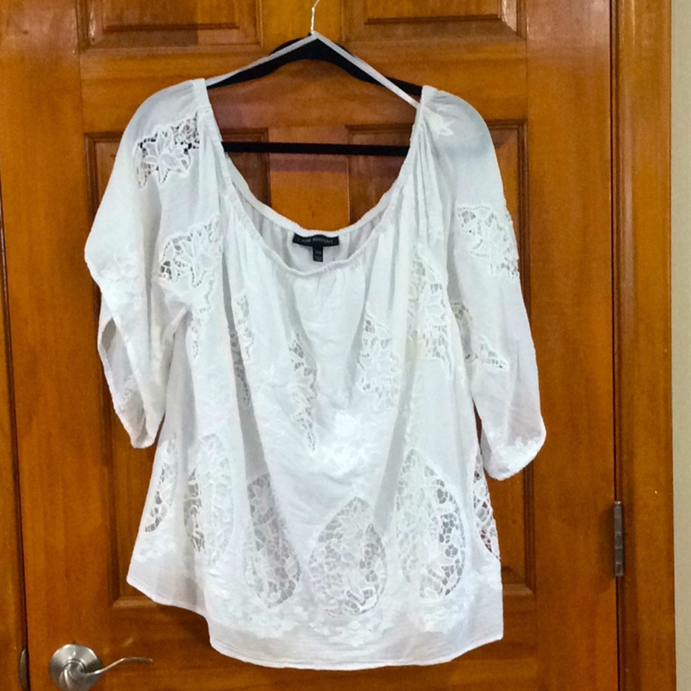 Lane Bryant white lace blouse, size 14/16